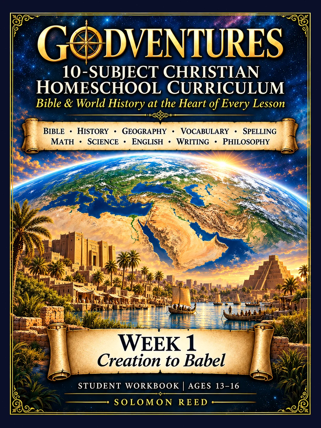 Godventures Week 1 student workbook cover: Creation to Babel